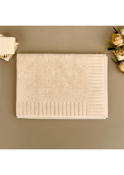 Soft Patte Ayak Havlusu - Krem - 50X70 cm