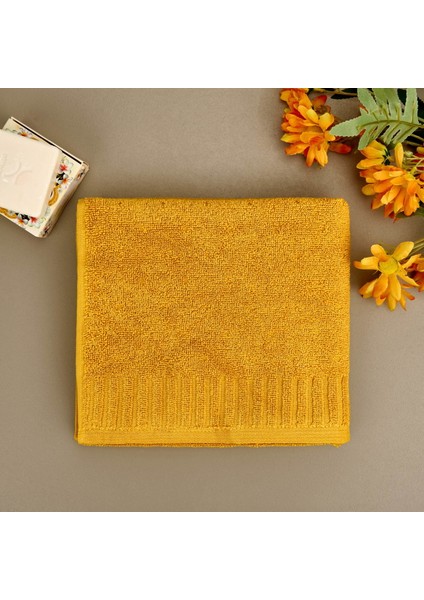 Soft Patte Yüz Havlusu - Hardal - 50X90 cm