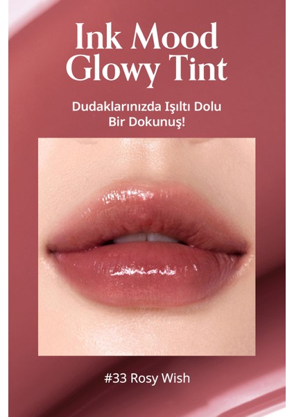 Kalıcı, Pigmentli, Parlak Bitişli Tint Perıpera Ink Mood Glowy Tint (33 Rosy Wish) fiyatları