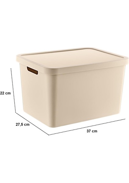 4'lü Set Stafi Çok Amaçlı Kapaklı Kutu Latte 18 Lt - Latte, Çok Amaçlı Kapaklı Kutu, Ev-Ofis-Depo Için, Kapaklı Saklama Kutusu modelleri