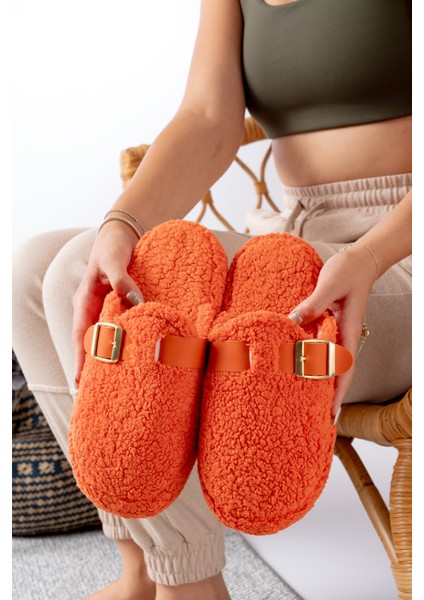 Kadın Ev Terliği Kemer Geçmeli Şık Giyim Hediyelik Çeyiz Bohça Misafir Terliği