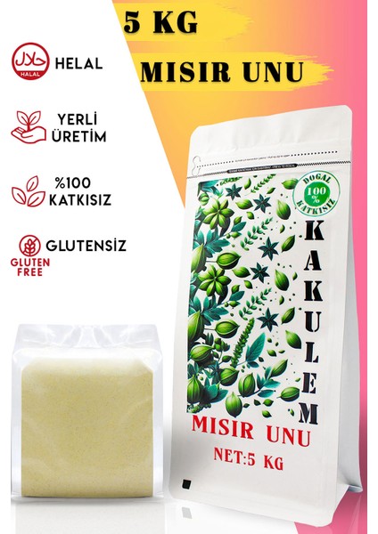 Glutensiz Sertifikalı Ata Tohum Yerli Mısır Unu 5 kg