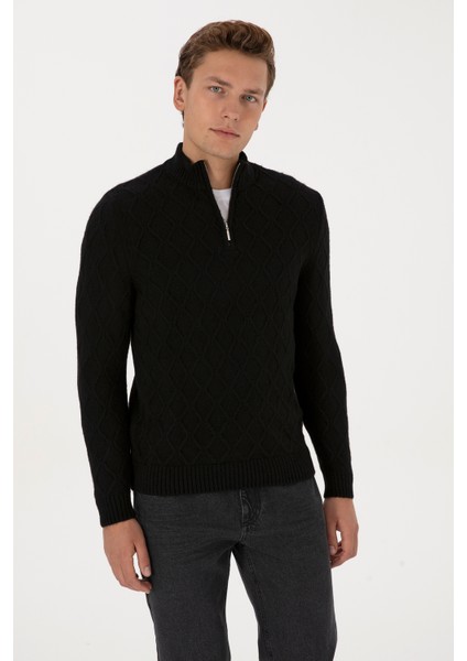 Erkek Siyah Kazak /triko 50315035-VR046