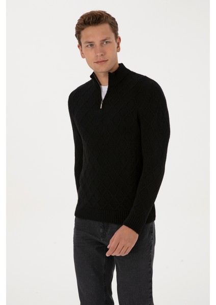 Erkek Siyah Kazak /triko 50315035-VR046 modelleri