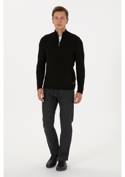 Erkek Siyah Kazak /triko 50315035-VR046 fırsatları