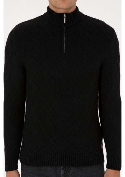 Erkek Siyah Kazak /triko 50315035-VR046