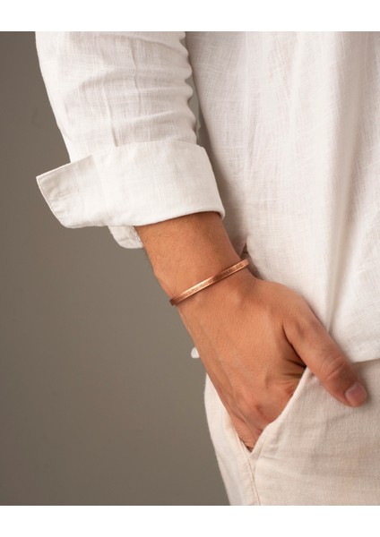 Dışı Ayetel Kürsi Yazılı Içi Sarmaşık Desenli Ince Bakır Bilezik fırsatları