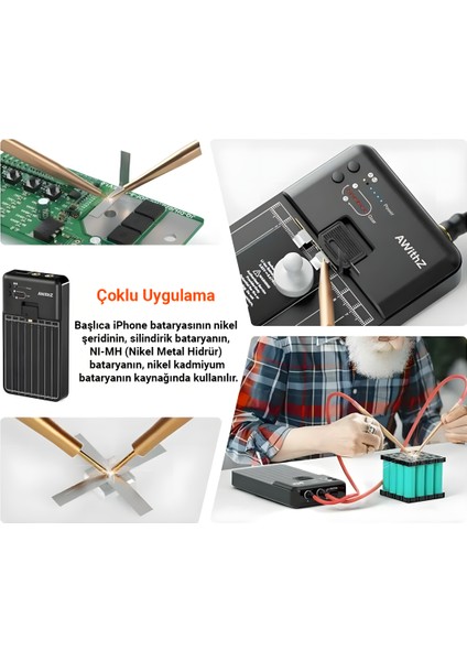 Mc1 | 4000MAH Dahili Bataryalı Hassas Pil Punta Kaynak Makinesi (Iphone/silindirik Batarya Onarımı Için) fırsatları