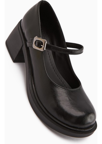 Mirka Siyah Bantlı Kadın Loafer Ayakkabı