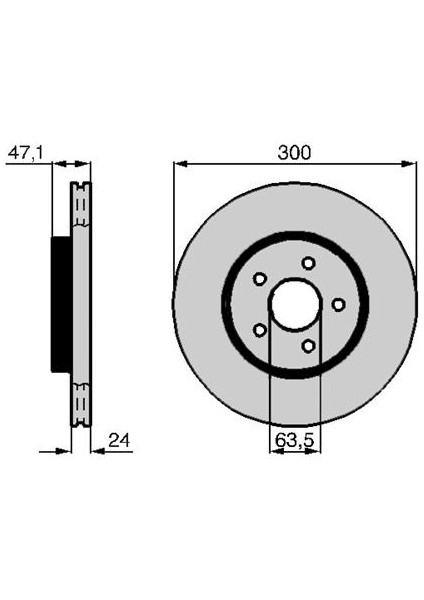 ON FREN DISK AYNASI MONDEO 3 2000-2007 JAGUAR 10 TYPE 2001-2009 OLCU 300 24 5 BIJON 7S7J1125BB 1321488 C2S42667