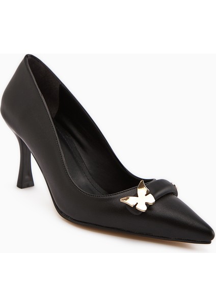 Misa Siyah Tokalı Kadın Stiletto