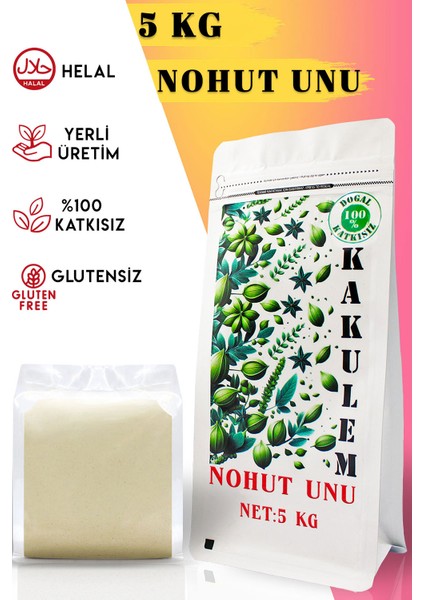 Glutensiz Sertifikalı Katkısız Nohut Unu 5 kg