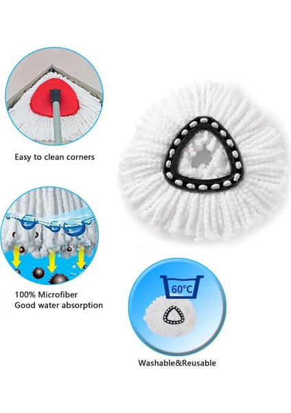 Döner Başlıklı Mop Uyumlu Yedek Mop Bezi – Standart Ölçü, Leke Tutmaz, Koku Yapmaz indirimleri