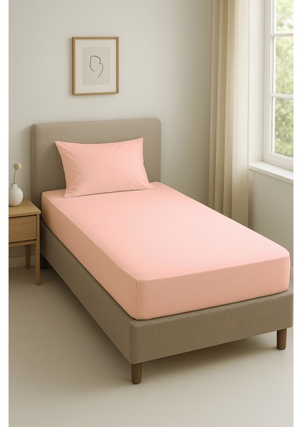🛏️ Pamuklu Tek Kişilik 100X200+30 Lastikli Yastıklı Fitted Çarşaf – Örme Kumaş, Yumuşak Dokulu, Esnek ve Kolay Kullanım