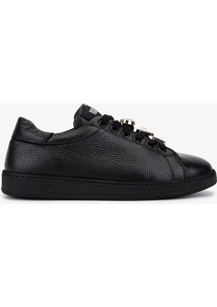 Kadın Hakiki Deri Siyah Floter Sneakers & Spor Ayakkabı 1116 31-1 Bn Ayk SK25-26 Sıyah Fltr
