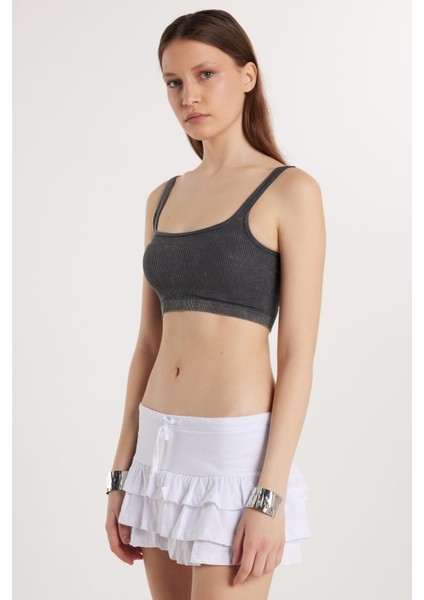 Kadın Regular Fit %100 Pamuk Düz Beyaz Etek