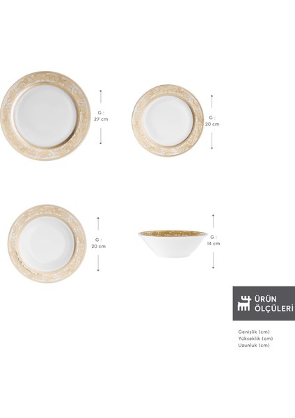 Elegance Bone Isola 24 Parça 6 Kişilik Yemek Takımı fiyatları