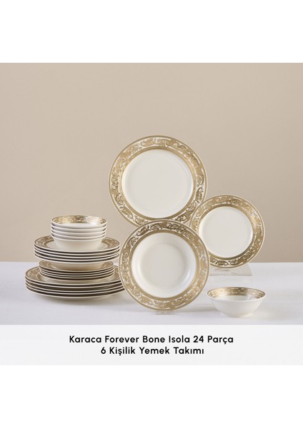 Elegance Bone Isola 24 Parça 6 Kişilik Yemek Takımı modelleri