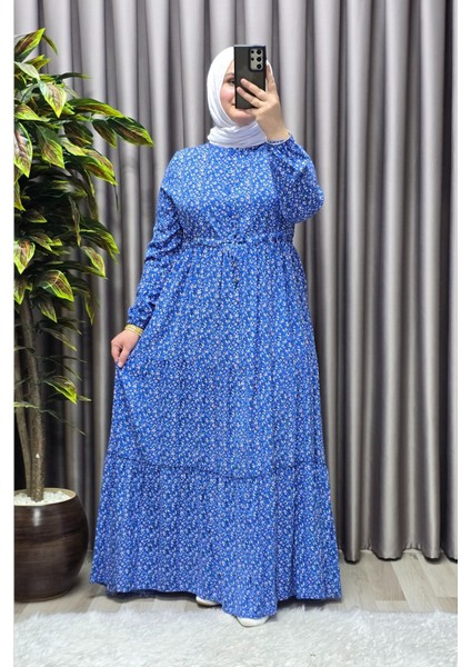 Kadın Tesettür Giyim Yazlık Viscon Üç Katlı Papatya Elbise fırsatları