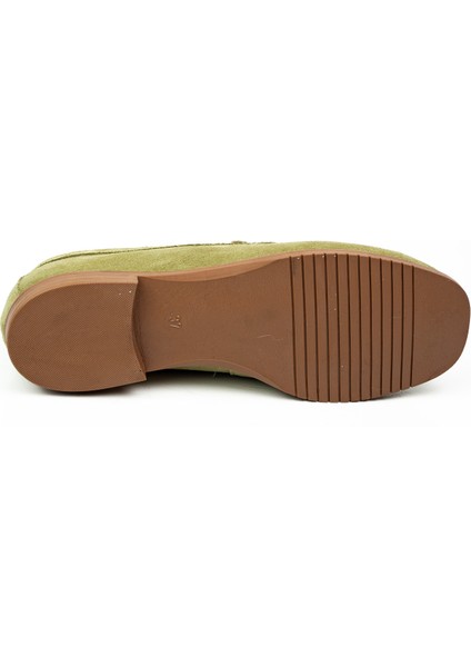 16 Moda Arena Yeşil Süet Deri Kollej Günlük Kadın Ayakkabı indirimleri