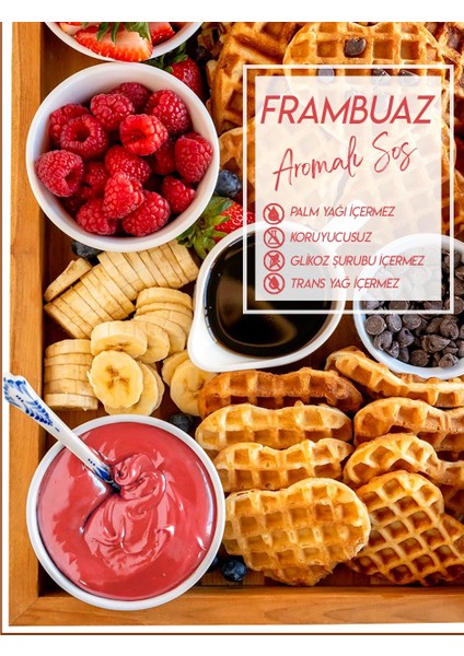 Frambuaz Aromalı Sos - Waffle & Krep & Pankek & Tatlı & Dondurma & Kruvasan Sos 900 gr fiyatları