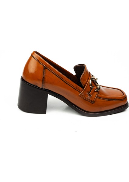 6500 Taba Kalın Topuklu Günlük Kadın Ayakkabı fiyatları