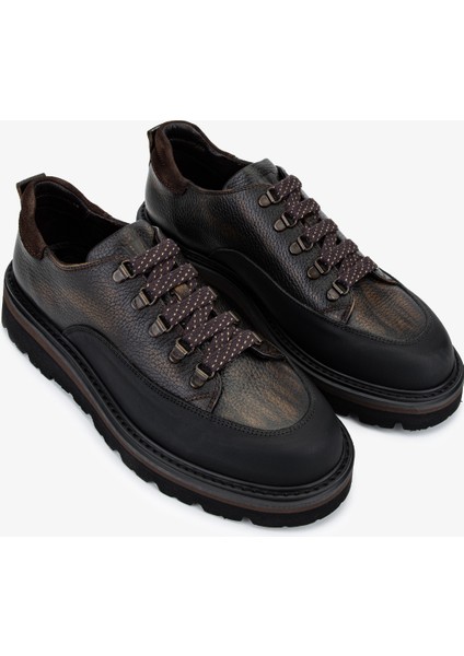 Erkek Hakiki Deri Kahverengi Casual Ayakkabı 1093 2021 Erk Ayk SK25-26 Kahve fiyatları