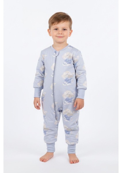 Erkek Çocuk Elyaf Dolgulu Premium Kalite 2 Tog Desenli Uyku Tulumu