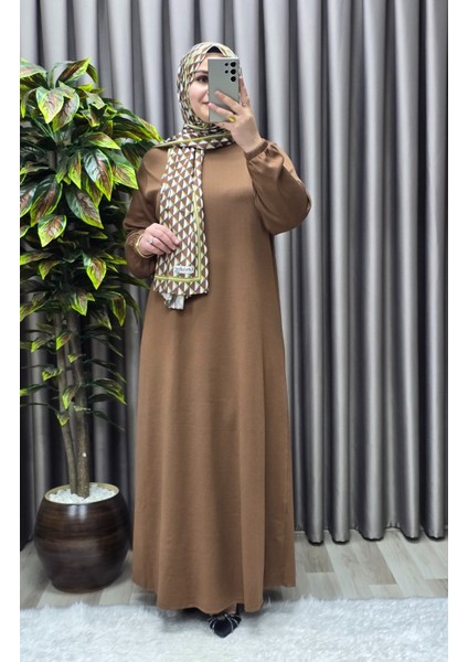 Kadın Büyük Beden Hakim Yaka Fitilli Nevra Elbise