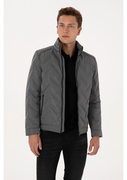 Erkek Gri Mont 50310209-VR024