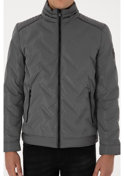 Erkek Gri Mont 50310209-VR024