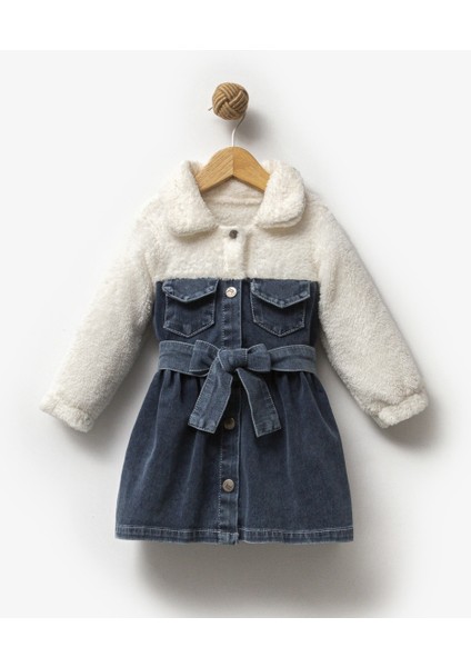 Kız Çocuk Welsoft Kumaş ve Kot Elbise