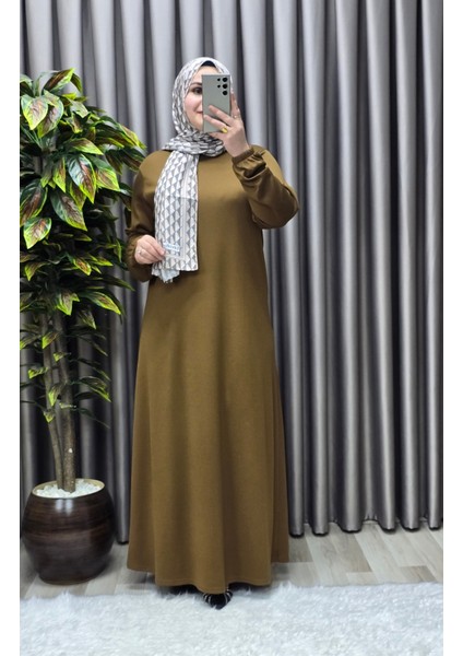 Kadın Büyük Beden Hakim Yaka Fitilli Nevra Elbise