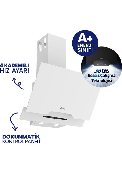 Flowart Turbolu Beyaz Cam Silenart Ankastre Set ( Kaymaz Döküm Izgara ) QBL62CB - SC206 - D064SA fırsatları