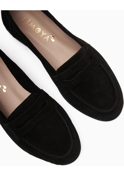 Solina Hakiki Deri Siyah Süet Makosen Ayakkabı Rahat Günlük Loafer fırsatları