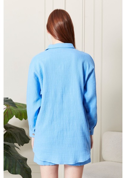 Soft %100 Koton Kumaş Şort Gömlek Takım fırsatları