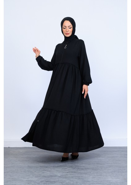 Çift Kat Büzgülü Mevlana Ferace modelleri