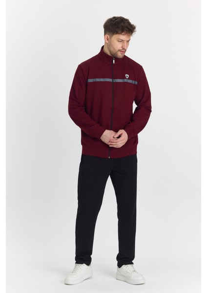 Erkek Pamuklu Tam Fermuarlı Eşofman Takımı Bordo 201462-B modelleri