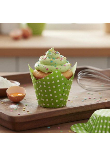 Kademeli Tulip Kek Kapsülü Yeşil 160X50 mm – 200 Adet fırsatları