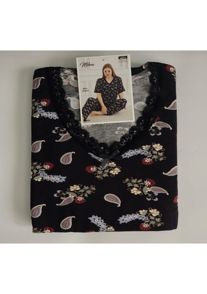 Lavanta Desen Büyük Beden Kadın Pijama Takımı fırsatları