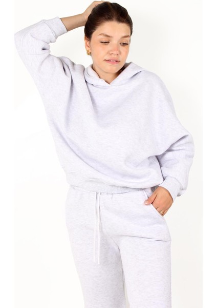 2610 Kapşonlu Paçası Lastikli Üç İplik Takım