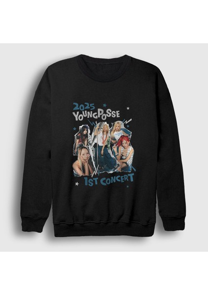 Unisex Siyah First Concert Young Posse Sweatshirt