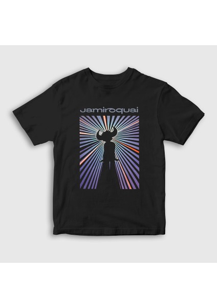 Unisex Çocuk Siyah Little L Jamiroquai T-Shirt