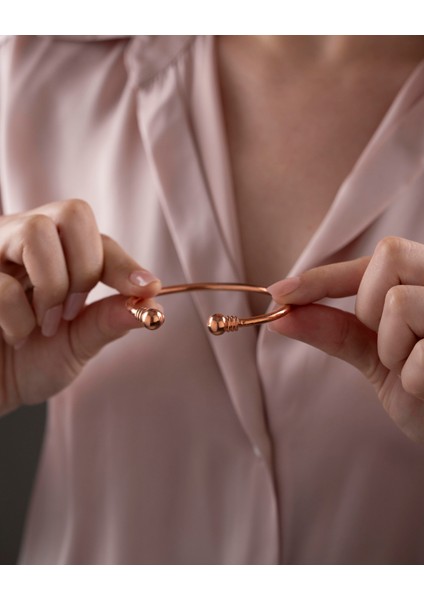 Top Uçlu Manyetik Bakır Bilezik