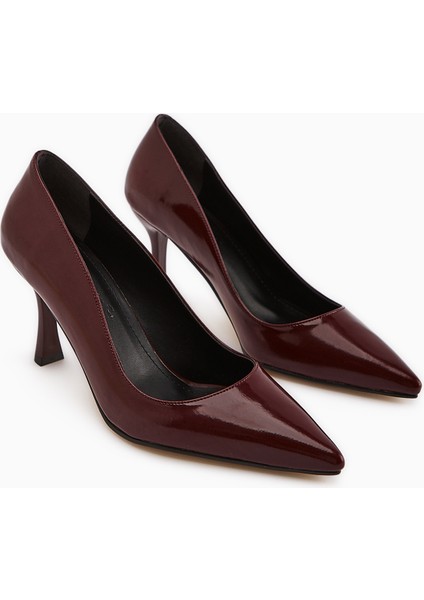 Dolly Bordo Rugan Stiletto Kadın Topuklu Ayakkabı fırsatları