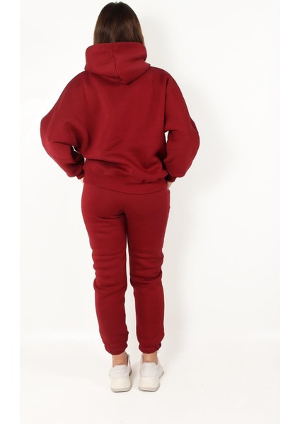 2610 Kapşonlu Paçası Lastikli Üç İplik Takım modelleri