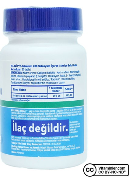 V-Selenium 60 Tablet fiyatları