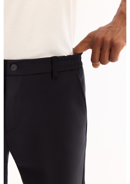 Erkek Siyah Yanı Lastikli Hızlı Kuruyan Kırışmayan Slim Fit Pantolon A52Y3077 fiyatları