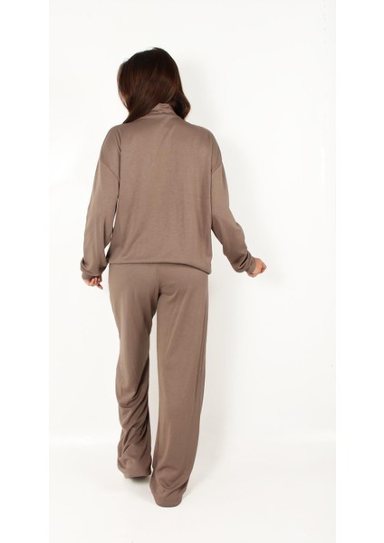 25120 Yarım Fermuar Parçalı Dik Yaka Alt Üst Takım modelleri