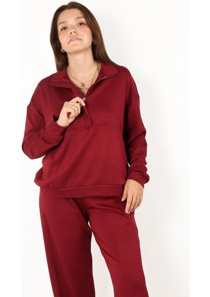 25120 Yarım Fermuar Parçalı Dik Yaka Alt Üst Takım fırsatları